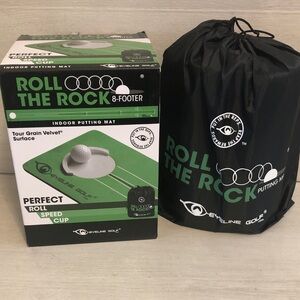 EYELINE GOLF - ROLL THE ROCK Putting Practice Mat - 8 FOOTER x 8” w bag